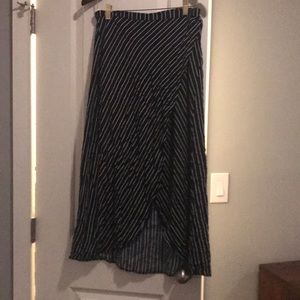 Bardot Navy/White Skirt - style High/Low Wrap